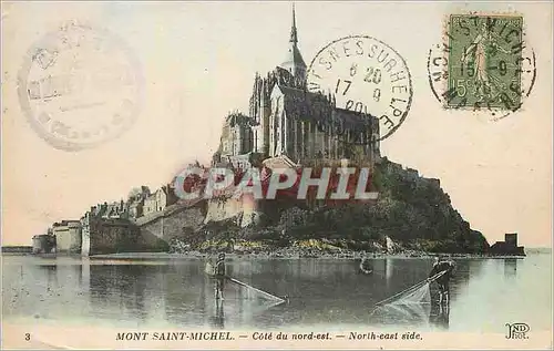 Cartes postales Mont Saint Michel Cote du Nord Est Peche Pecheur