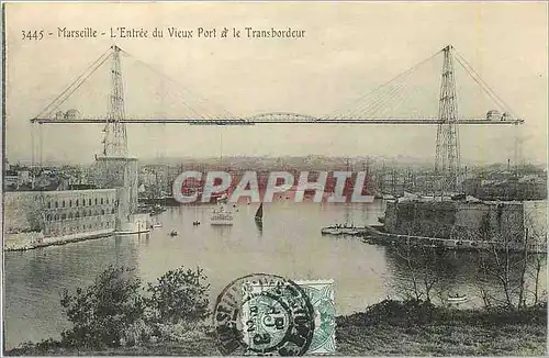 Cartes postales Marseille L'Entree du Vieux Port et le Transbordeur