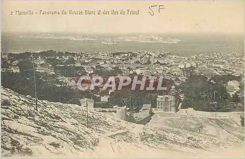 Cartes postales Marseille Panorama du Roucas Blanc et des Iles du Frioul