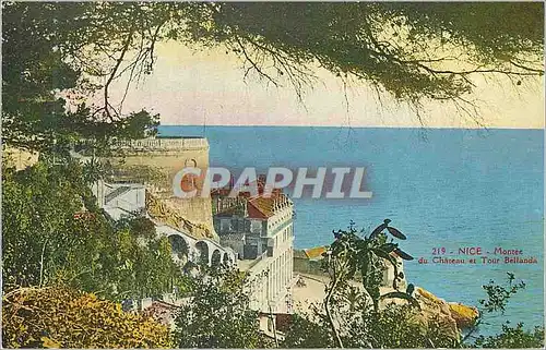 Cartes postales Nice Montee du Chateau et Tour Bellanda