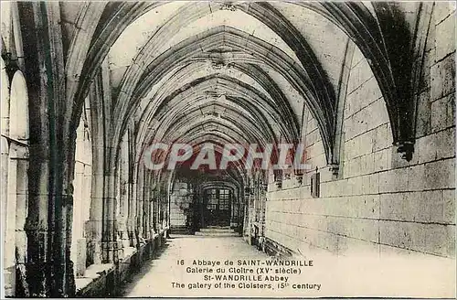 Cartes postales Abbaye de Saint Wandrille Galerie du Cloitre (XVe Siecle)