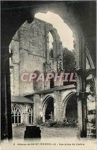 Ansichtskarte AK Abbaye de Saint Wandrille Vue prise du Cloitre