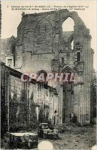 Ansichtskarte AK Abbaye de Saint Wandrille Ruines de l'Eglise (XIVe S)