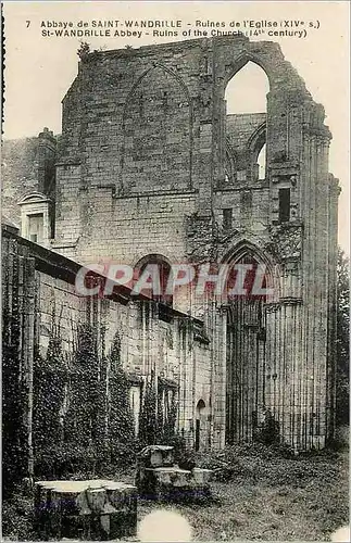Cartes postales Abbaye de Saint Wandrille Ruines de l'Eglise (XIVe S)