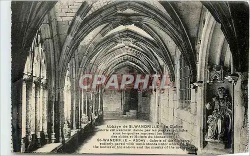 Ansichtskarte AK Abbaye de Saint Wandrille Le Cloitre