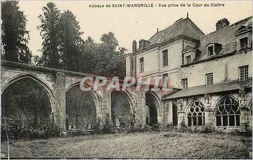 Cartes postales Abbaye de Saint Wandrille Vue prise de la Cour du Cloitre