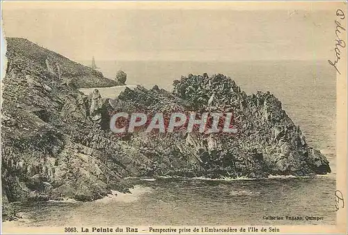 Cartes postales La Pointe du Raz Perspective prise de l'Embarcadere de l'Ile de Sein