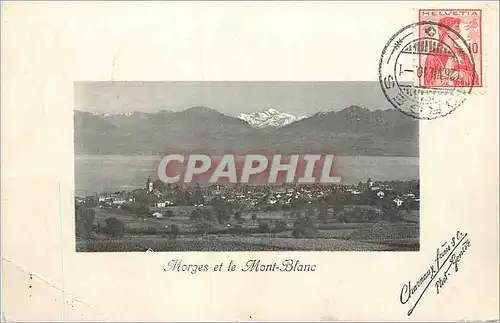 Cartes postales Morges et le Mont Blanc
