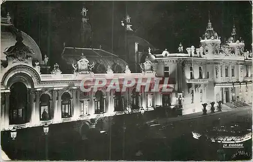 Cartes postales moderne Monte Carlo La Nuit Le Casino Illumine