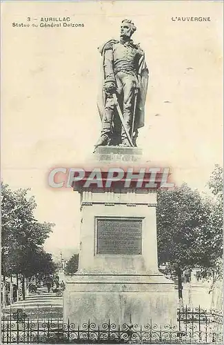 Ansichtskarte AK Aurillac L'Auvergne Statue du General Delzons