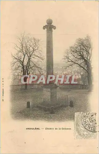 Cartes postales Angouleme Chemin de la Colonne (carte 1900)