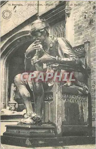 Cartes postales Bourges Hotel Cujas Statue de Louis XI de Baffier