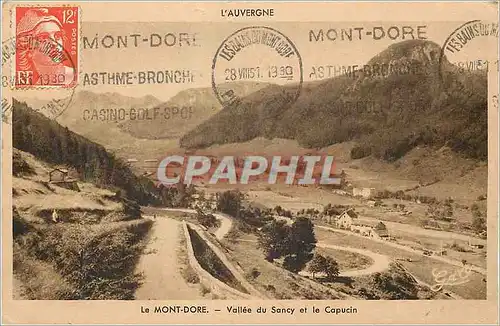 Cartes postales Mont Dore l'Auvergne Vallee du Sancy et le Capucin