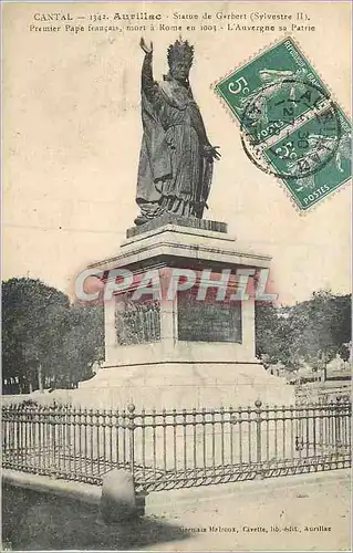 Cartes postales Cantal Aurillac Statue de Garbert (Sylvestre II)