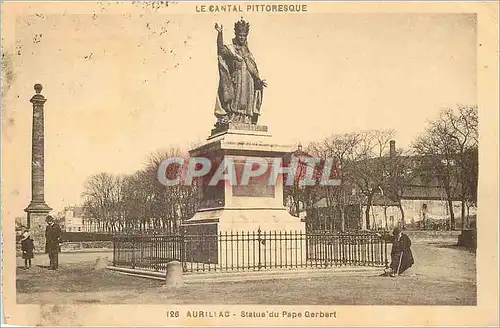 Ansichtskarte AK Aurillac Le Cantal Pittoresque Statue du Pape Gerbert