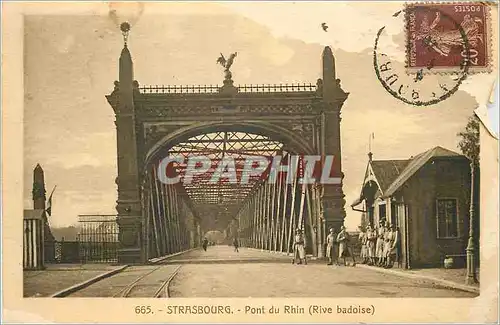 Ansichtskarte AK Strasbourg Pont du Rhin (Rive Badoise)