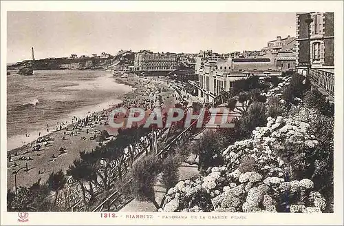 Cartes postales Biarritz Panorama de la Grande Plage