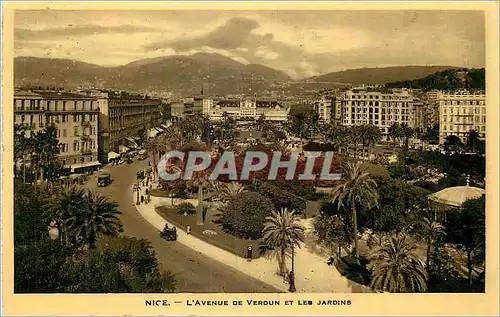 Cartes postales Nice L'Avenue de Verdun et les Jardins