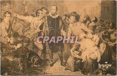 Cartes postales La Rochelle (1628) Le Peuple affame Sulpplie Jean Guiton de lui Rendre la Ville