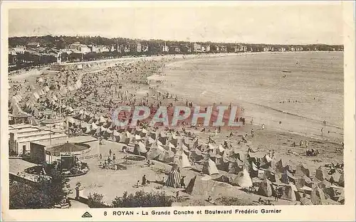 Cartes postales Royan La Grande Conche et Boulevardd Frederic Garnier