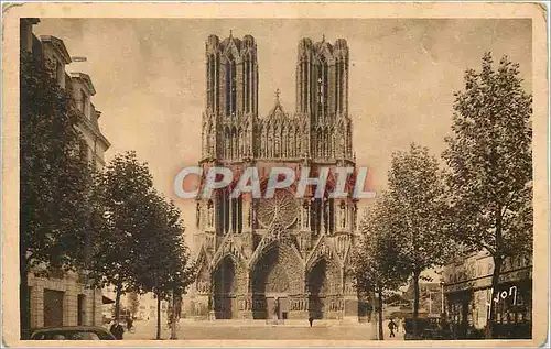 Ansichtskarte AK Reims (Marne) La Cathedrale