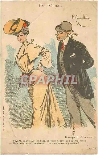 Ansichtskarte AK Pas Serieux Voyons Monsieur Finissez Je vous Repetee que je me Marie