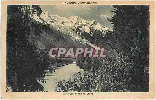 Cartes postales Chamonix Mont Blanc Le Mont Blanc et L'Arve