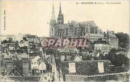 Ansichtskarte AK Chartres (E et L) Vue d'Ensemble