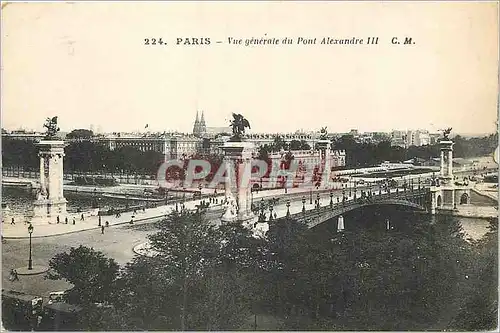 Ansichtskarte AK Paris Vue Generale du Pont Alexandre III