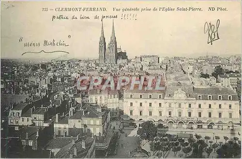 Cartes postales Clermont Ferrand Vue Generale prise de l'Eglise Saint Pierre