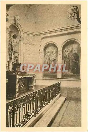 Cartes postales La Chapelle des Carmelites de Lisieux Autel St Michel et Fresque des Saints preferes de la Sarme