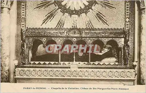 Cartes postales Paray le Monial Chapelle de la Visitation Chasse de Ste Marguerite Marc Alacoque