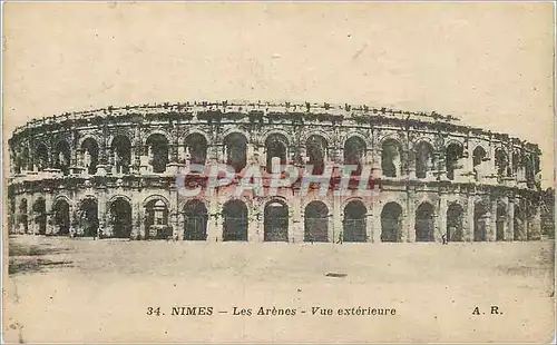 Ansichtskarte AK Nimes Les Arenes Vue Exterieure