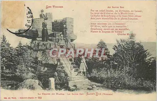 Cartes postales La Chaire du Diable Les Vosges Le Sapin Sec Saint Die (Vosges) enfants