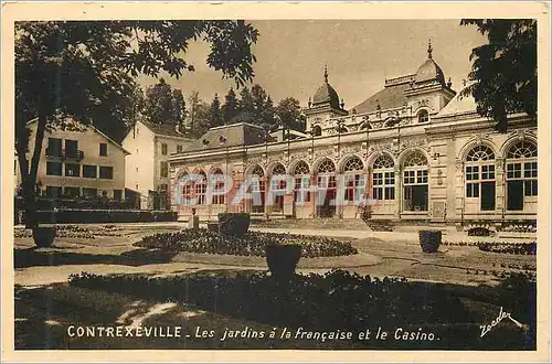 Cartes postales Contrexeville Les Jardins a la Francaise et le Casino