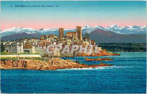 Ansichtskarte AK Antibes et la Chaine des Alpes