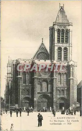 Cartes postales Saint Denis La Basilique La Facade Occidentale