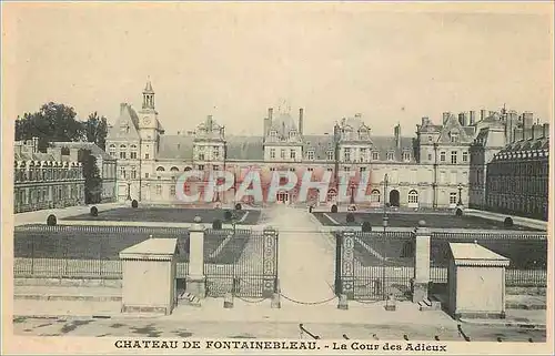 Ansichtskarte AK Chateau de Fontainebleau La Cour des Adieux