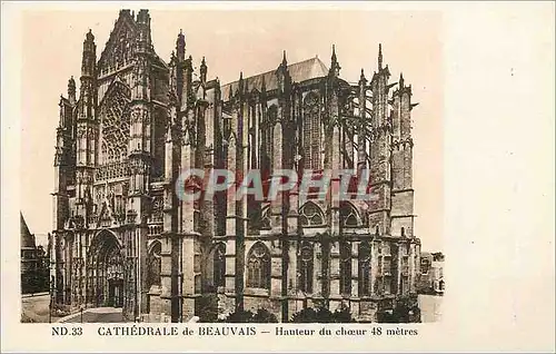 Cartes postales Cathedrale de Beauvais Hauteur du Choeur 48 metres