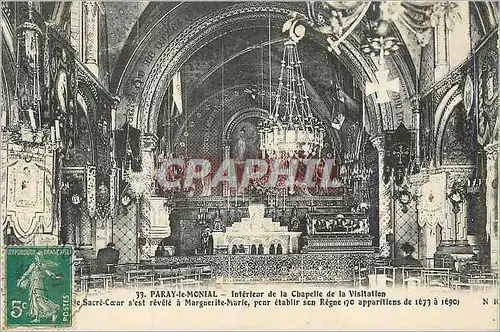 Cartes postales Paray Le Monial Interieur de la Chapelle de la Visitation