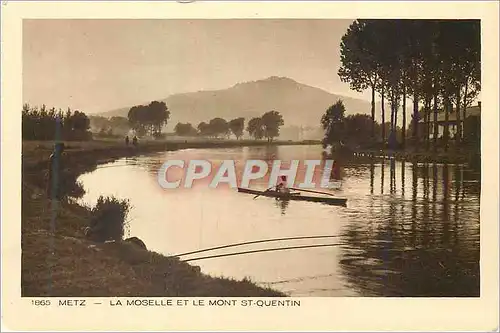 Cartes postales Metz La Moselle et le Mont St Quentin Canoe