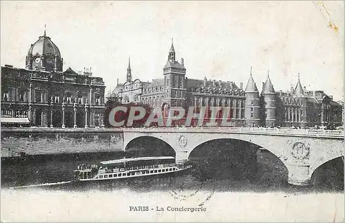 Cartes postales Paris La Conciergerie Bateau Peniche