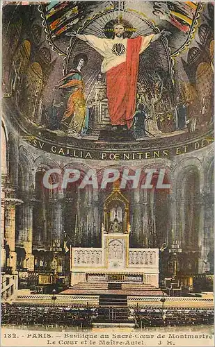 Cartes postales Paris Basilique du Sacre Coeur de Montmartre Le Coeur et le Maitre Autel