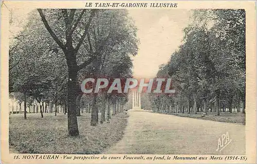 Ansichtskarte AK Montauban Le Tarn et Garonne Illustre Vue perspective du Cours Foucault