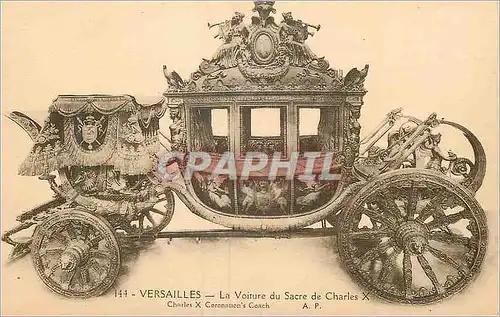 Cartes postales Versailles La Voiture du Sacre de Charles X