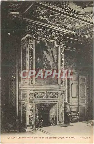 Ansichtskarte AK Lisieux Chambre doree (Ancien Palais Episcopal Style Louis XIII)