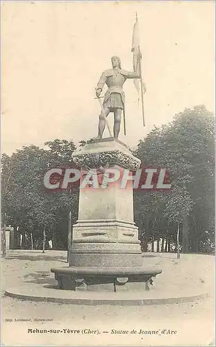 Ansichtskarte AK Mehun sur Yevre (Cher) Statue de Jeanne d'Arc