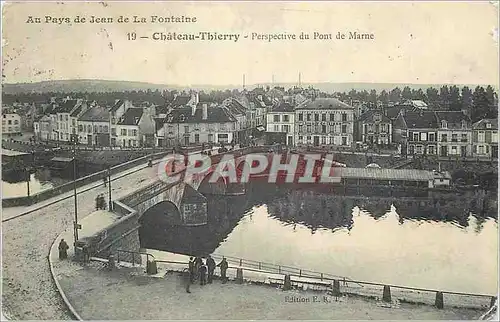 Cartes postales Chateau Thierry Au Pays de Jean de la Fontaine Perspective du Pont de Marne