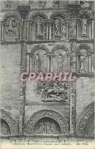 Cartes postales Angouleme Cathedrale Saint Pierre Facade Nord (Details)
