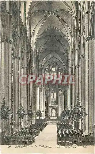 Ansichtskarte AK Bourges La Cathedrale La Grande Nef